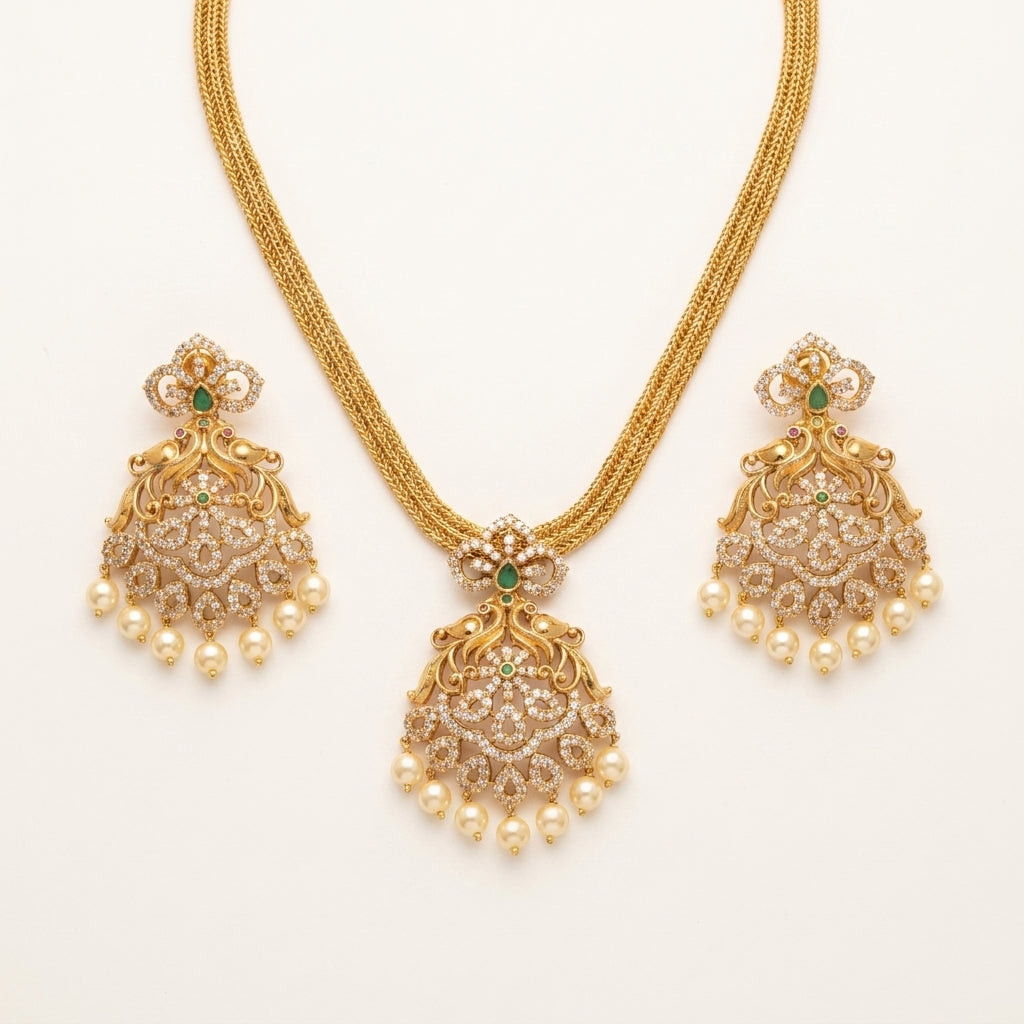 Akshaya Peacock Pendant
