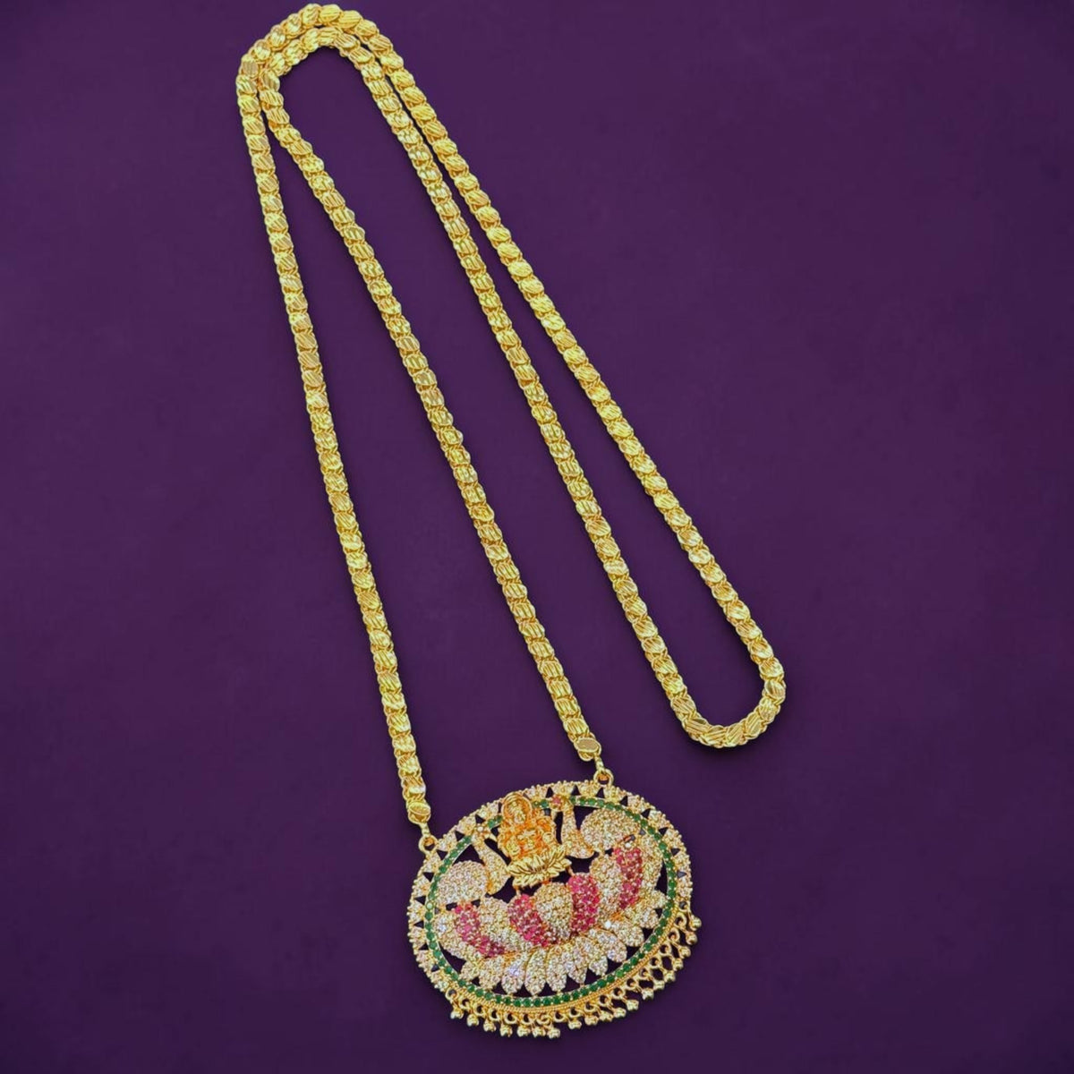 Radiant Lakshmi Pendant chain 30"