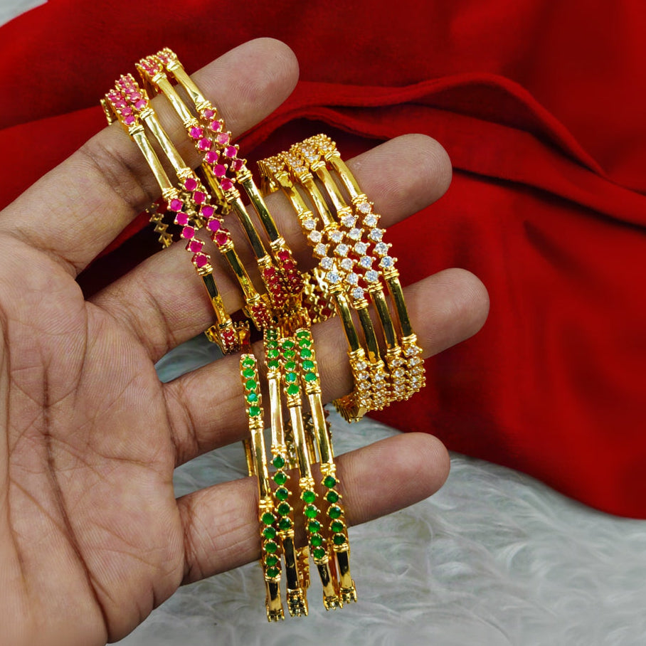 Single line Stone Bangle set
