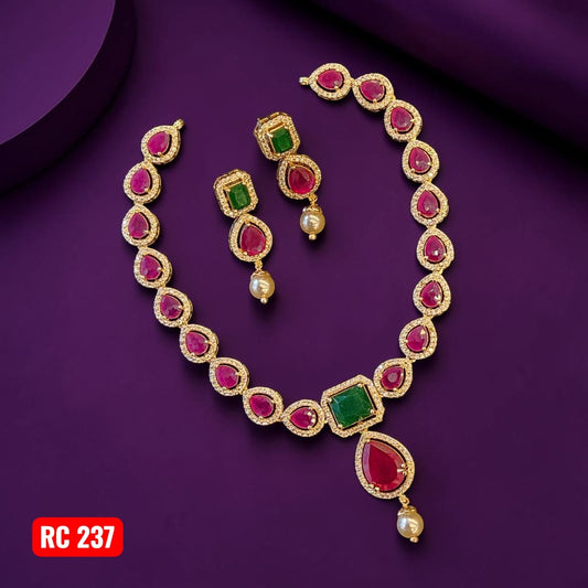 Statement Ruby stone Neckset