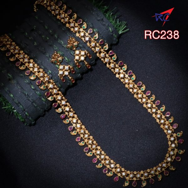 Ruby Emerald and AD Stone Mat Finish haram