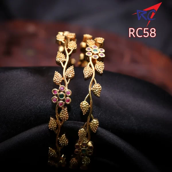 Mat finish flowers kodi design bangle