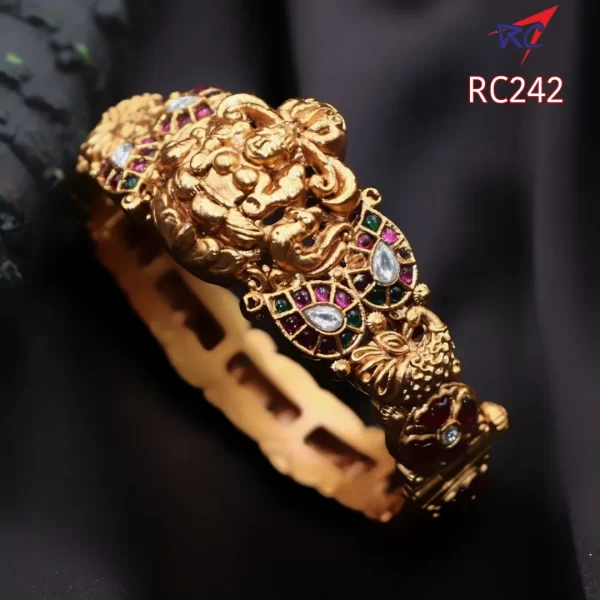 Traditional God and peacock with flower design bangle