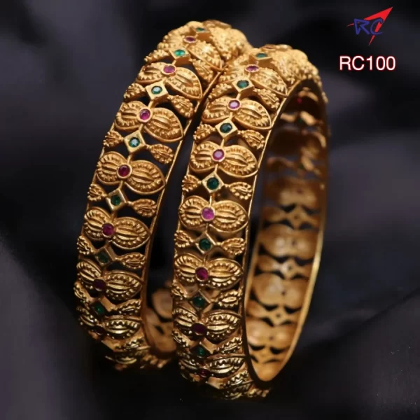 Flower leaves design Classic Kada style bangle