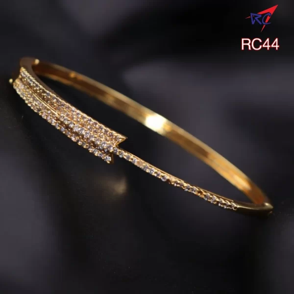 AD white stone gold finish Bracelet