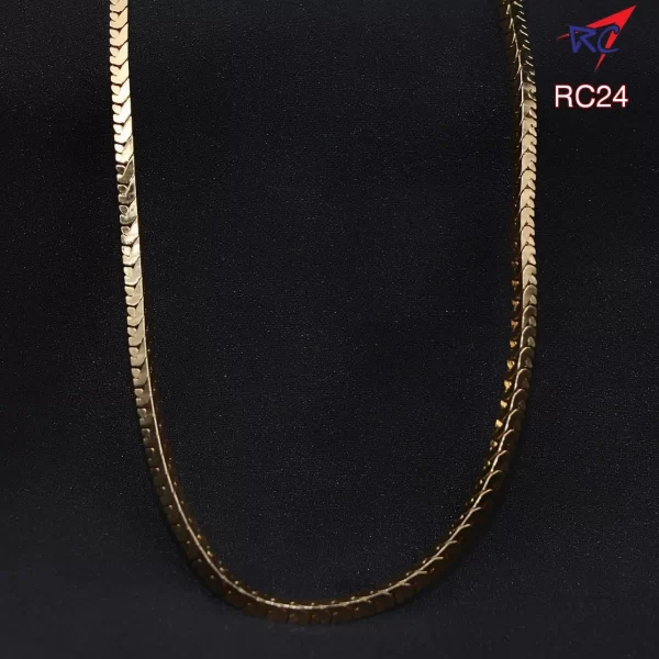 Gold finish Square chain 24 inches