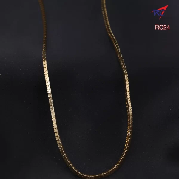 Gold finish Square chain 24 inches - Image 2