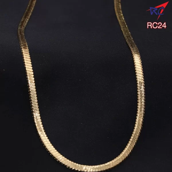 Gold finish Breadth design 24 inches chain - Image 2