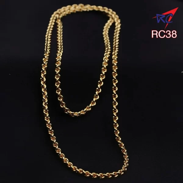 Gold finish Link design 24 inches chain - Image 2