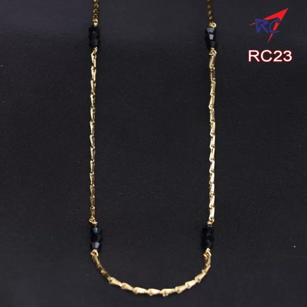 Gold finish Crystals with wheat 24 inches chain