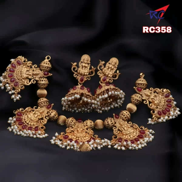 Lakshmi God with Balls pendant design Traditional Choker