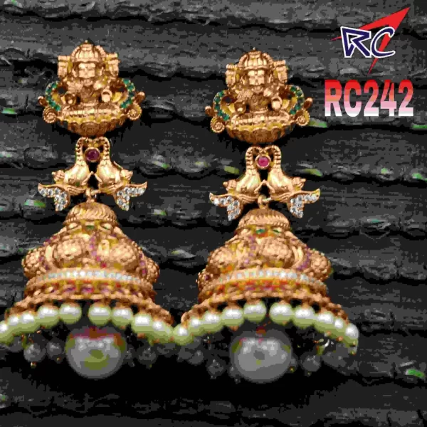Antique Lakshmi with peacock design Jimikki set