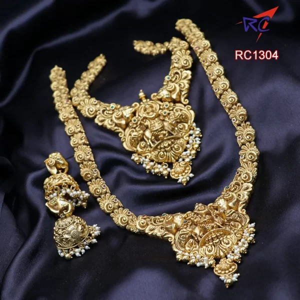 Antique finish Lord Krishna and peacock design Combo set