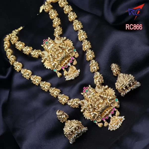 Antique finish God lakshmi with peacock and elephant design Combo set