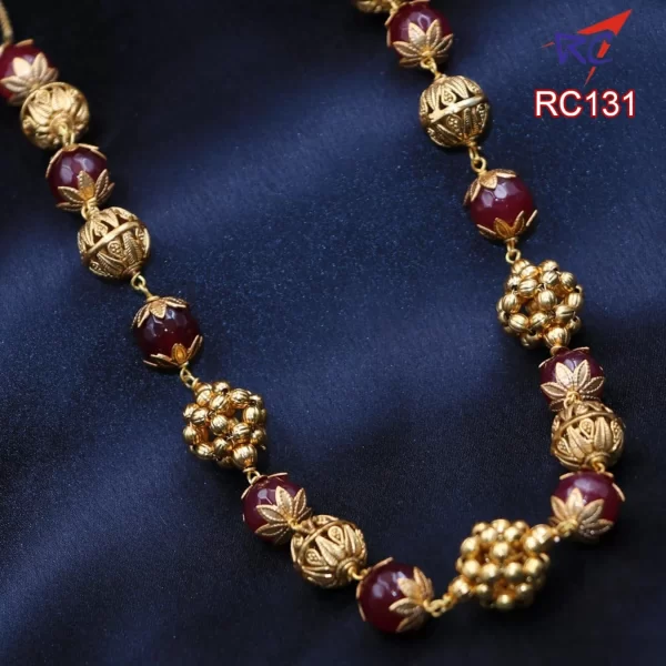 Mat finish Ball design Agate beads chain - Image 5