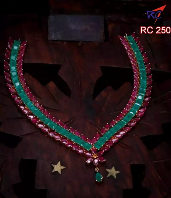 Ruby Emerald stone Necklace set