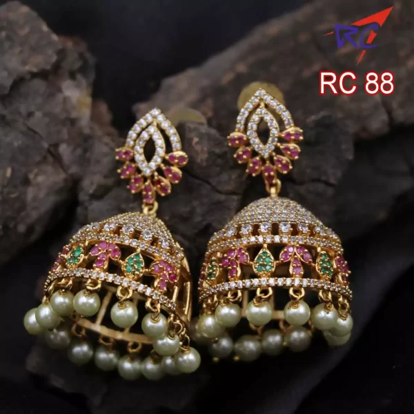 Mat finish Zircon stone jimikki set