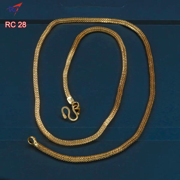 Gold finish Imported thick square chain 18"