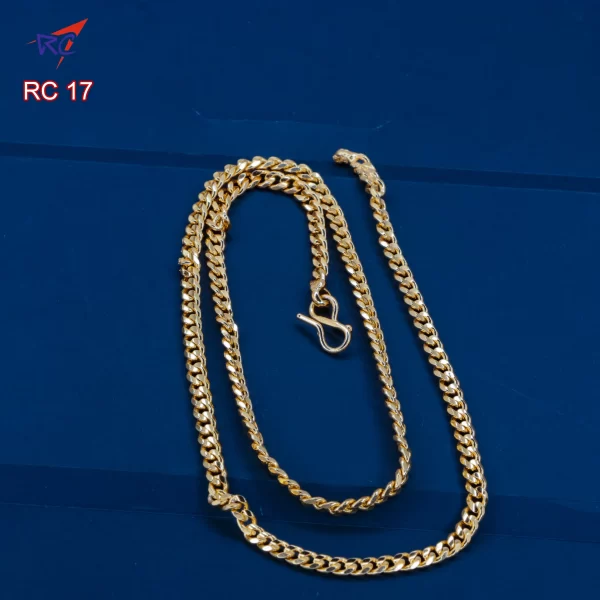 Gold Finish Link Design Boys chain 18"