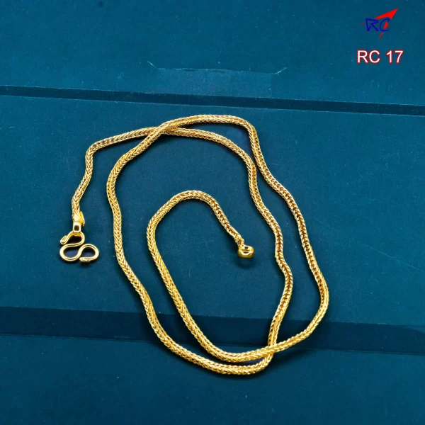 Gold Finish Square design "V" Kodi chain 18"