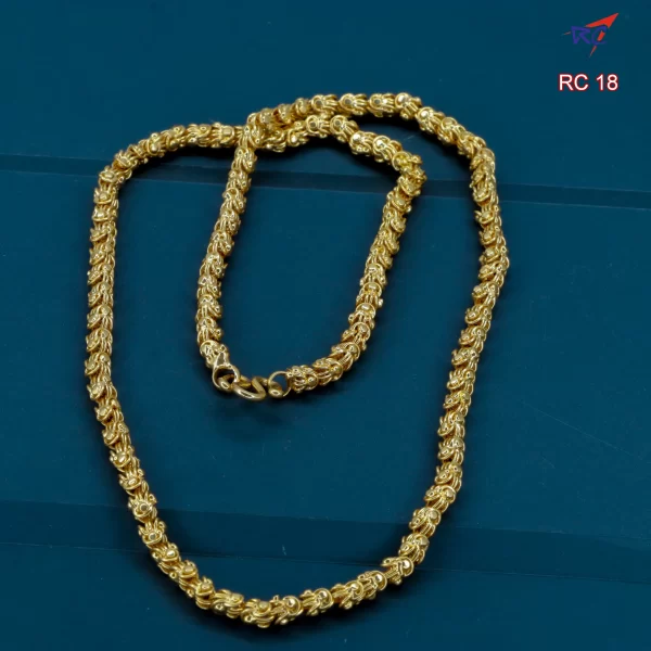 Gold Finish Dasavadaram chain 18"