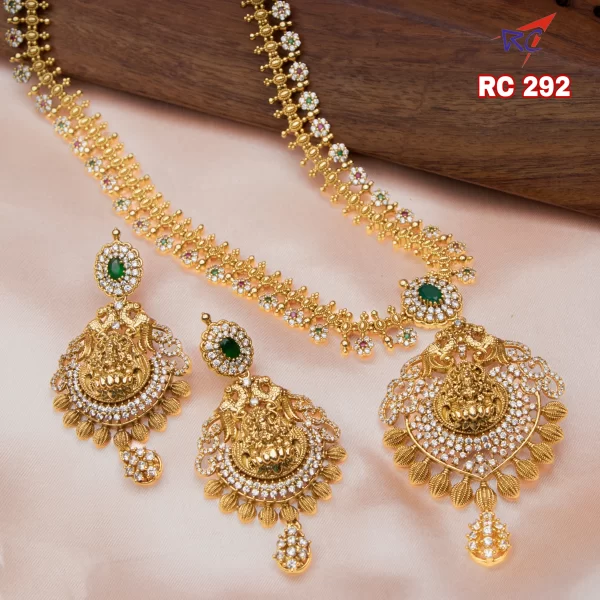 Antique finish simple flower design multicolor long Haram