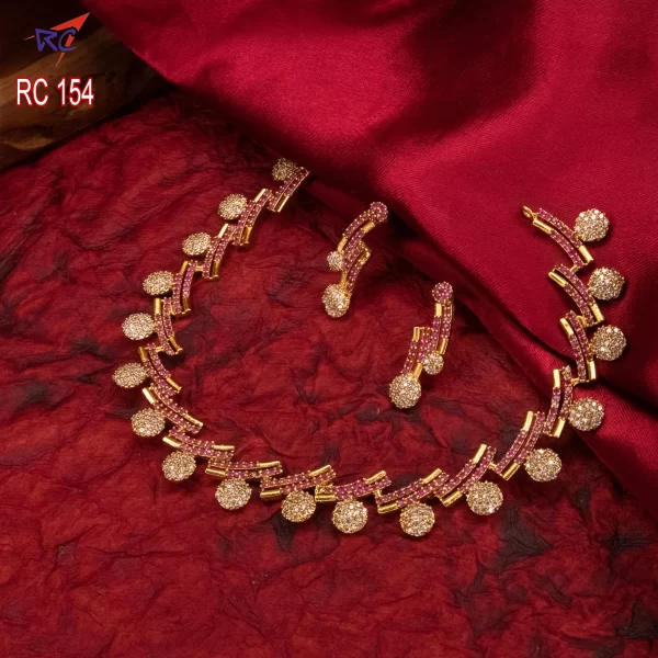 Mat finish Trendy Necklace Set - Image 2