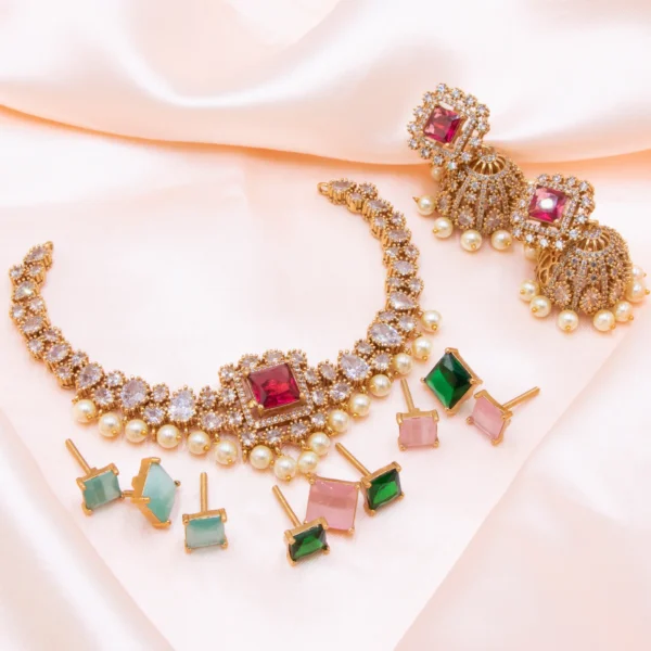 Stunning Uncut Stone Changeable Necklace
