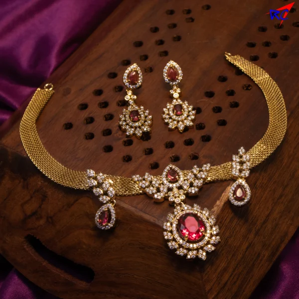 Victorian Finish Traditional Style Attigai Necklace