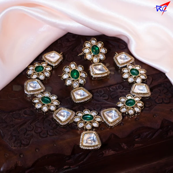 Victorian Finish Kundan Stone Necklace