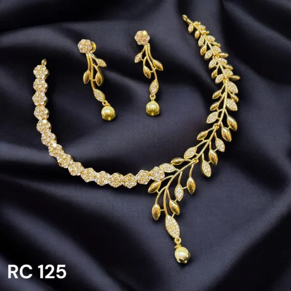 Gold finish double design Necklace